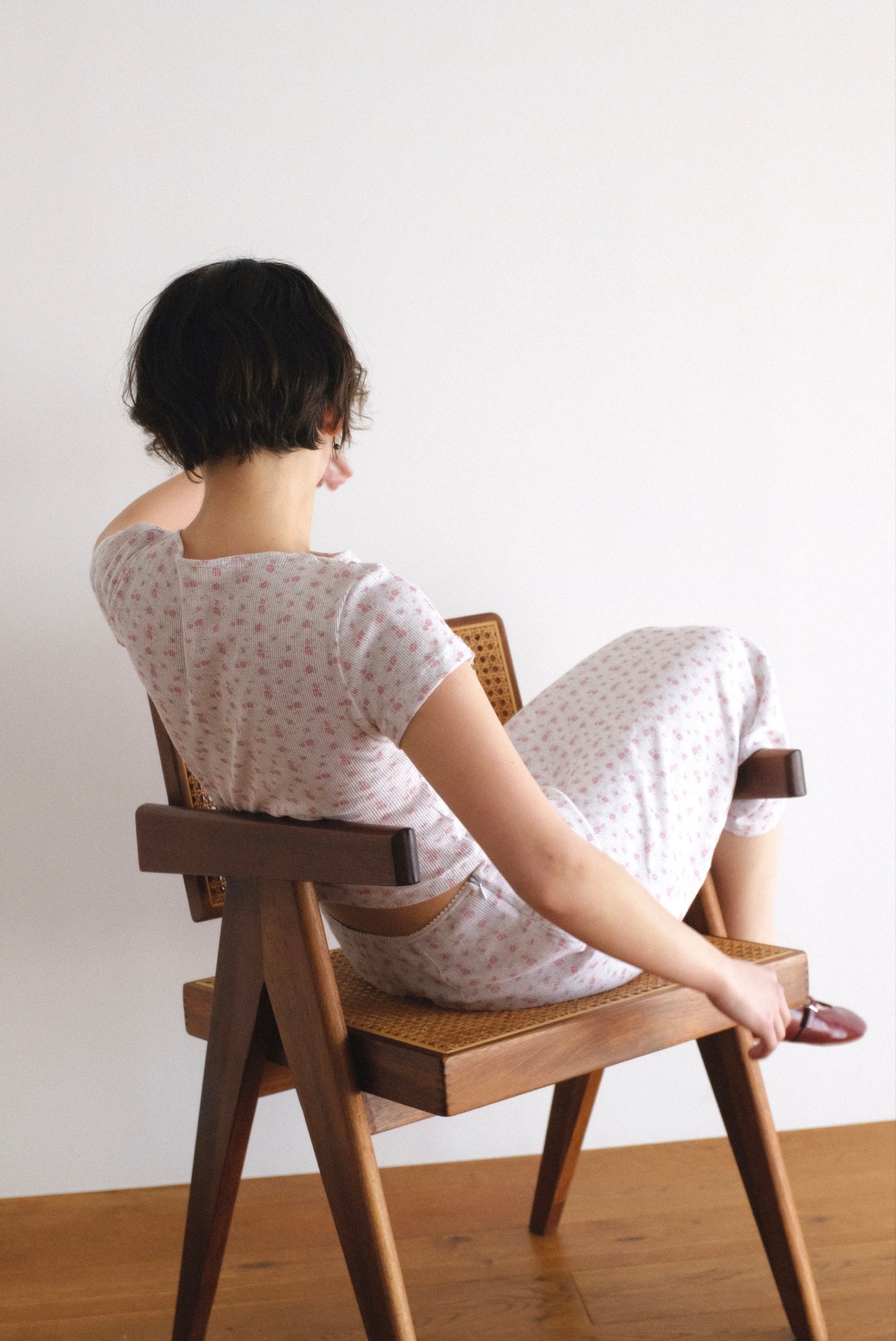 DEERTRIP | Peach Milk | Relaxed Floral Set