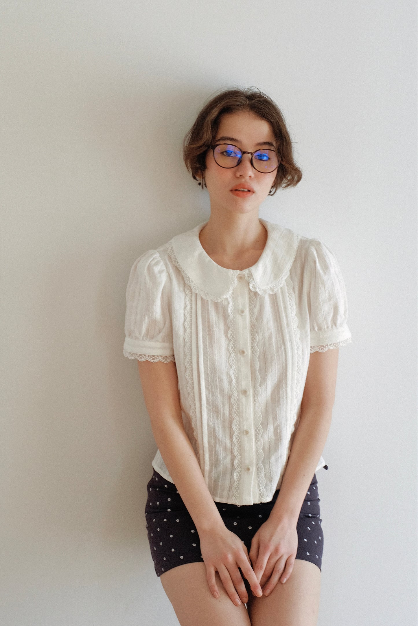 DEERTRIP | Cream Soda | Vintage Lace Smock Dress