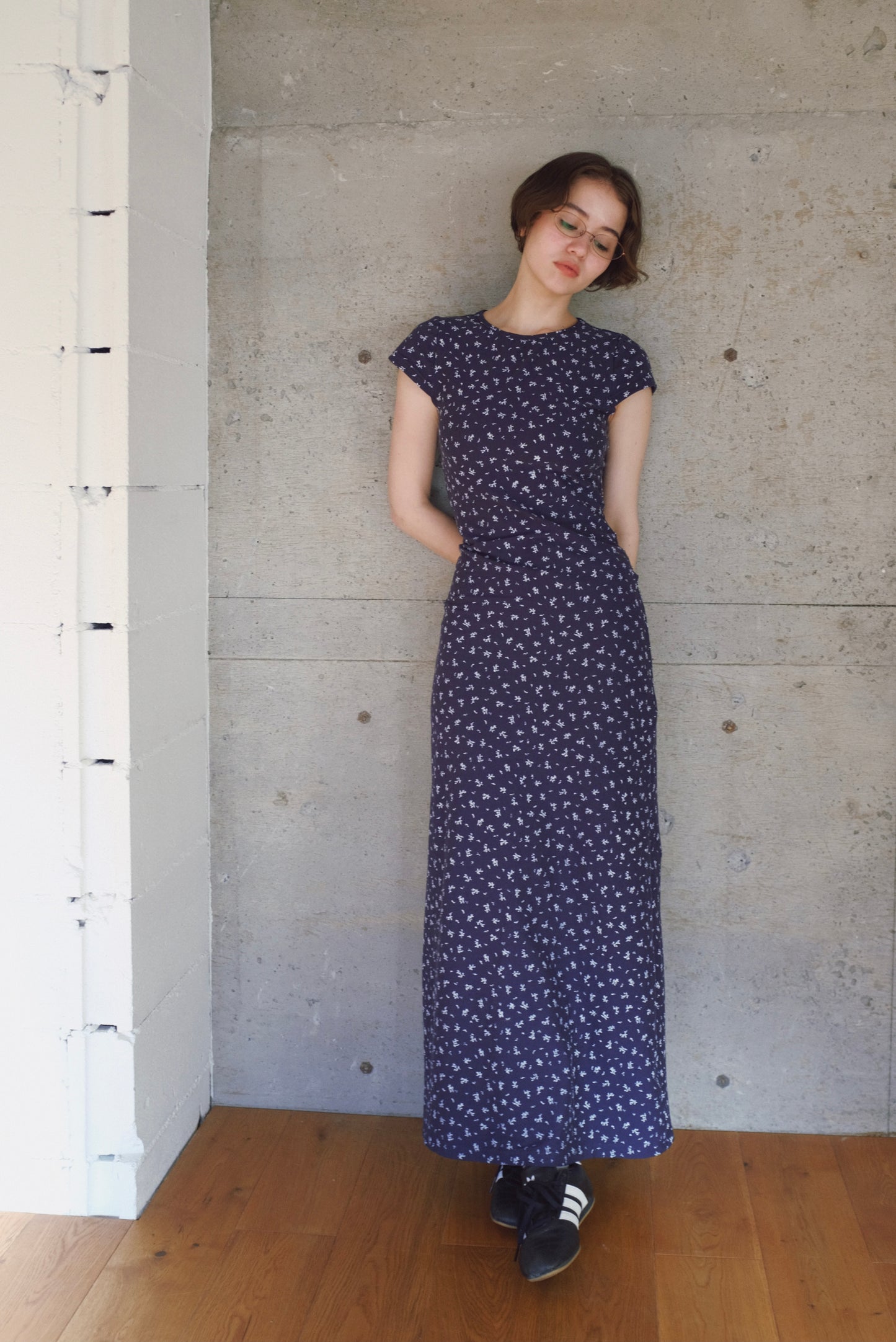 DEERTRIP | Vintage Floral | Round Neck Maxi Dress