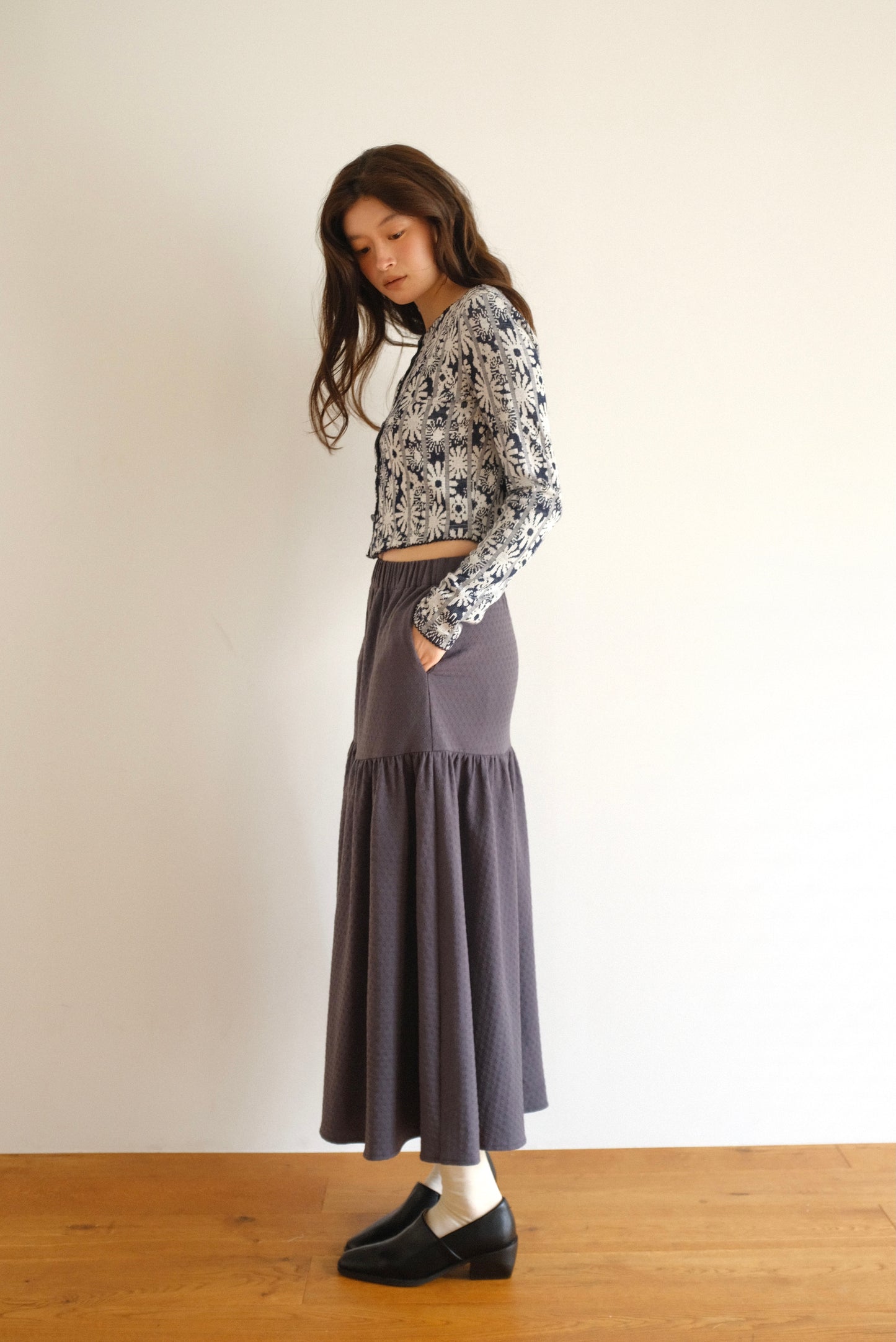 DEERTRIP | Daisy Bloom | Cropped Knit Top