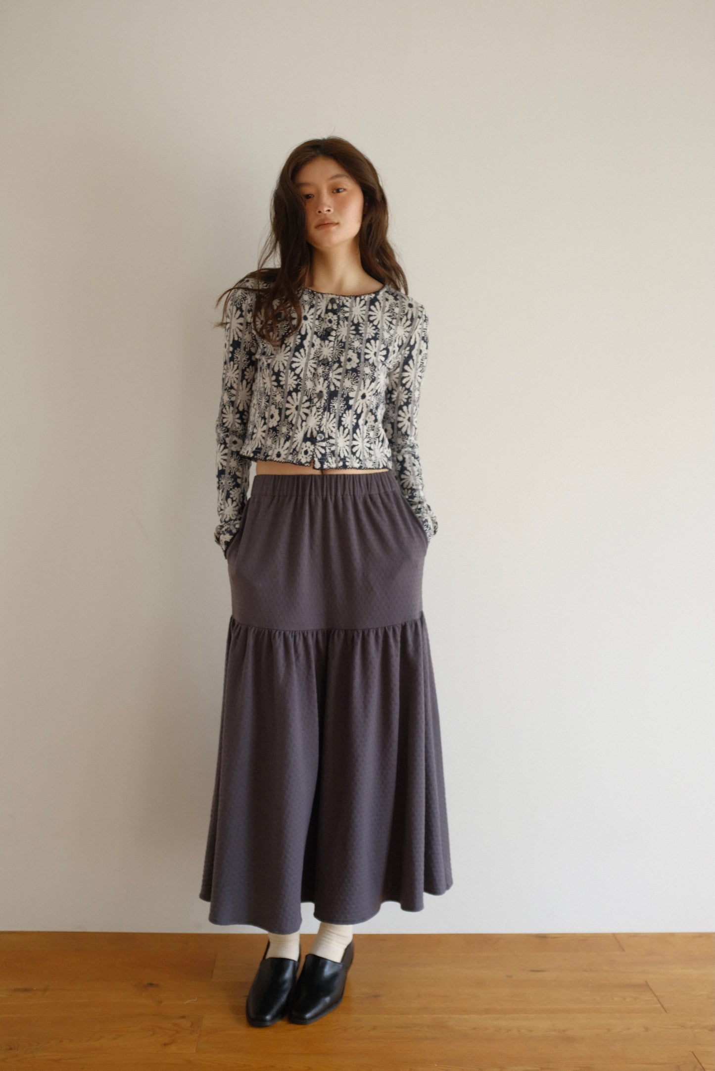 DEERTRIP | Daisy Bloom | Cropped Knit Top
