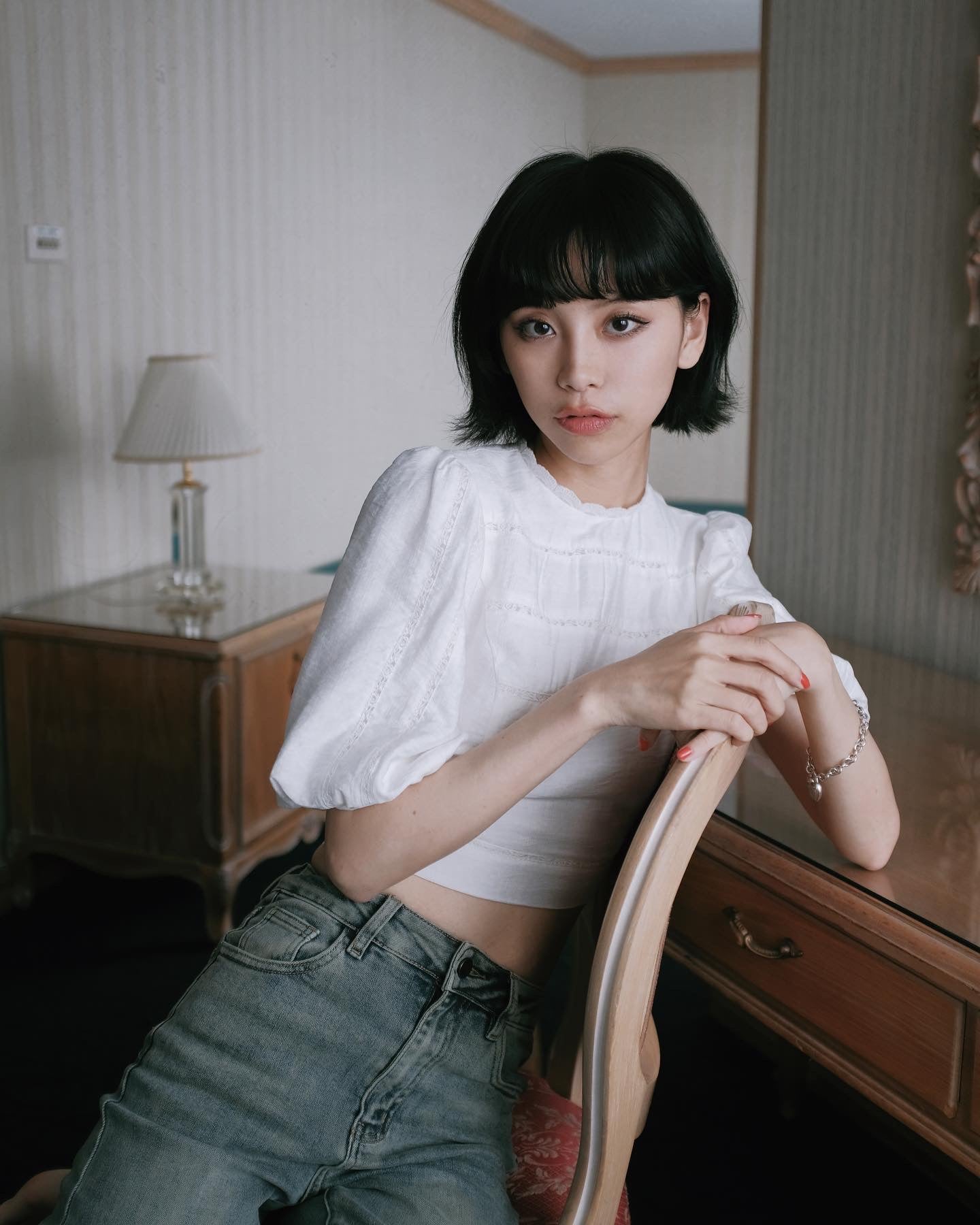 DEERTRIP | Tuscany Summer | Lace Trim Crop Top