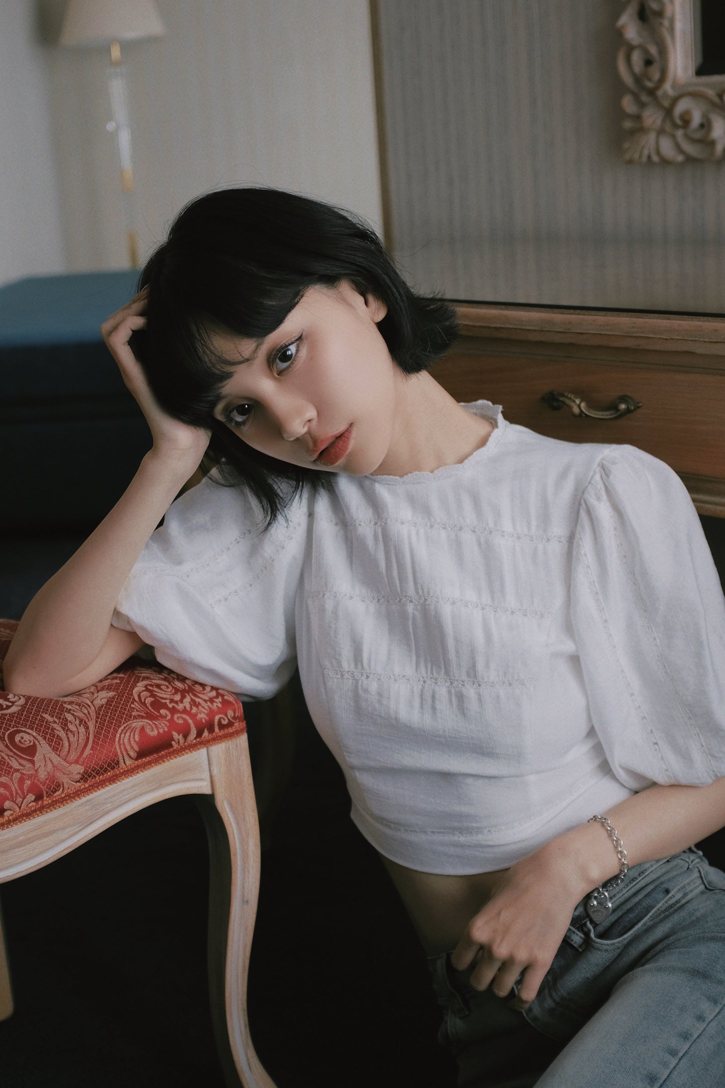 DEERTRIP | Tuscany Summer | Lace Trim Crop Top