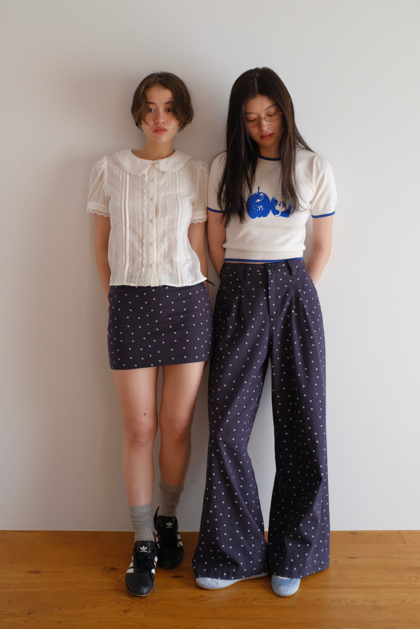 DEERTRIP | Retro Polka | Low-Waist A-line Skirt