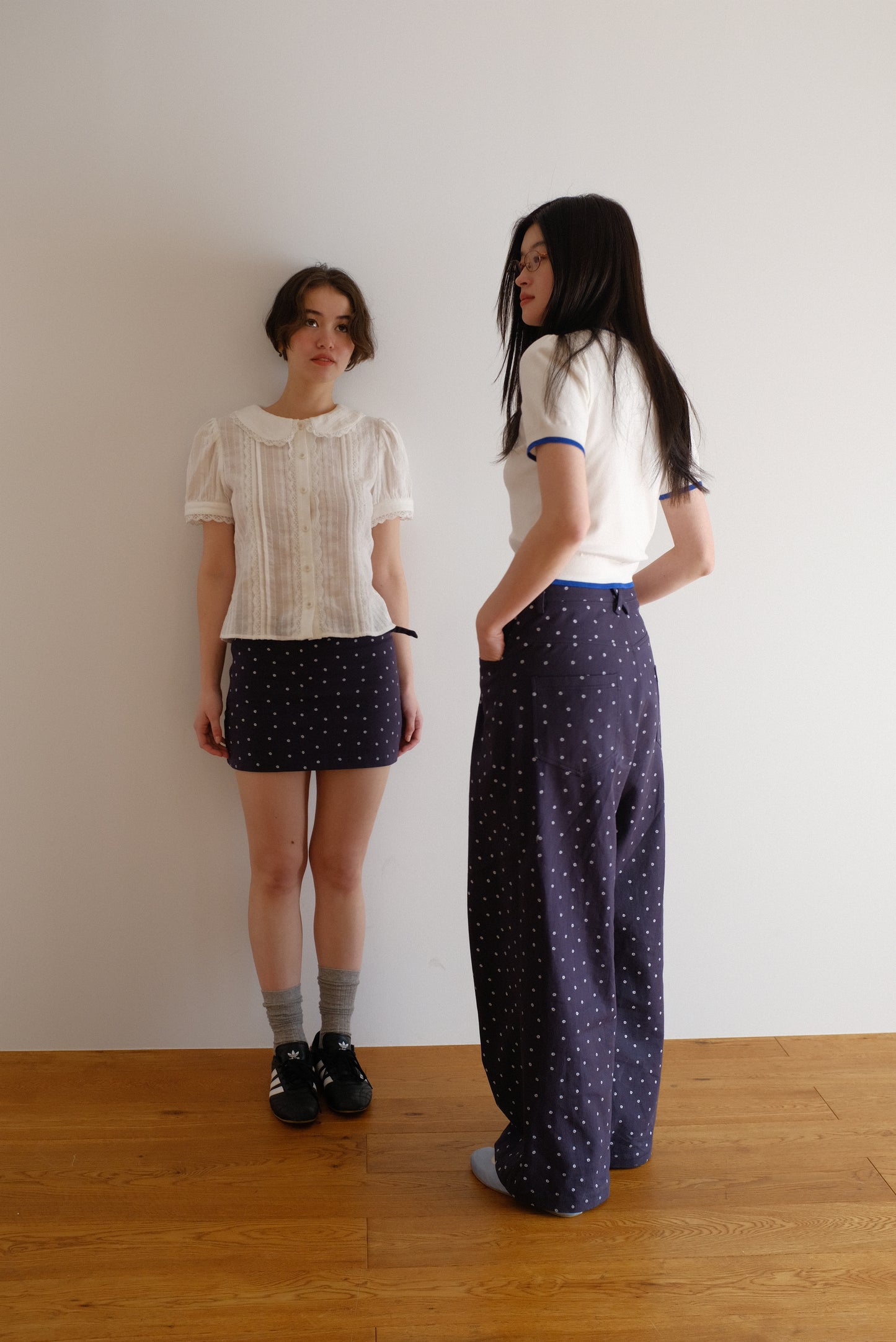 DEERTRIP | Retro Polka | Low-Waist A-line Skirt