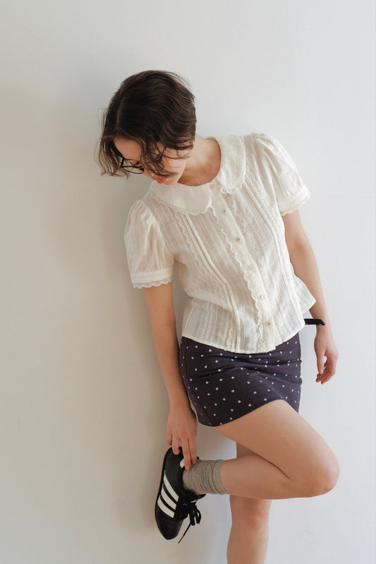 DEERTRIP | Retro Polka | Low-Waist A-line Skirt