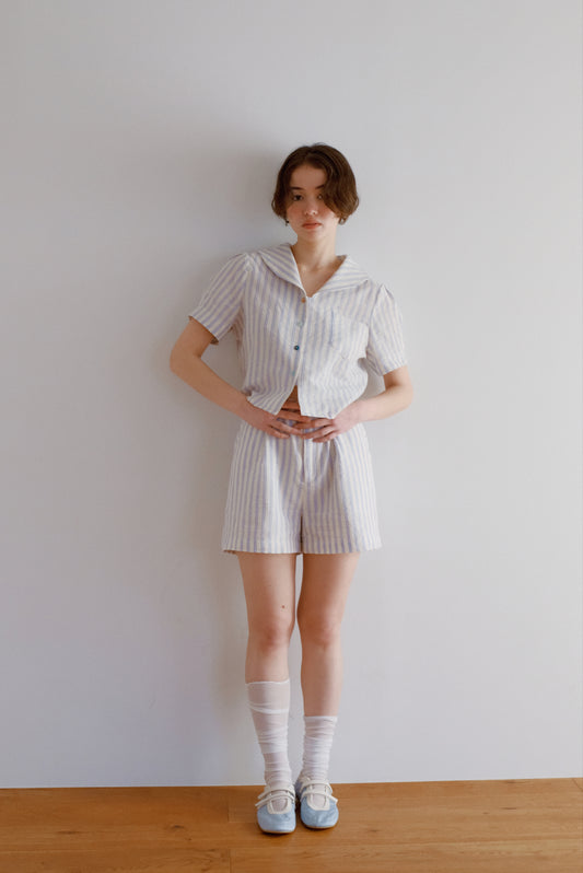 DEERTRIP | Nautical Stripe | Cotton Short Set