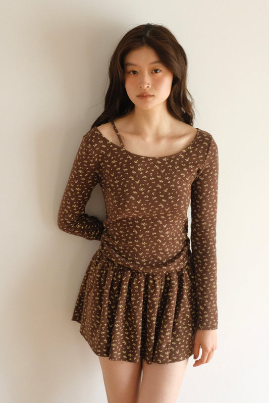 DEERTRIP | Asymmetric Bloom | Fit & Flare Dress