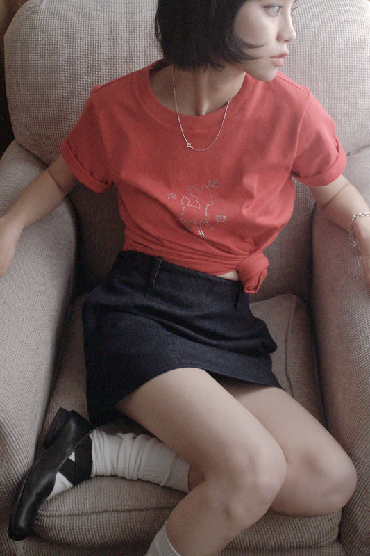 DEERTRIP | Raw Denim | Classic A-line Mini Skirt