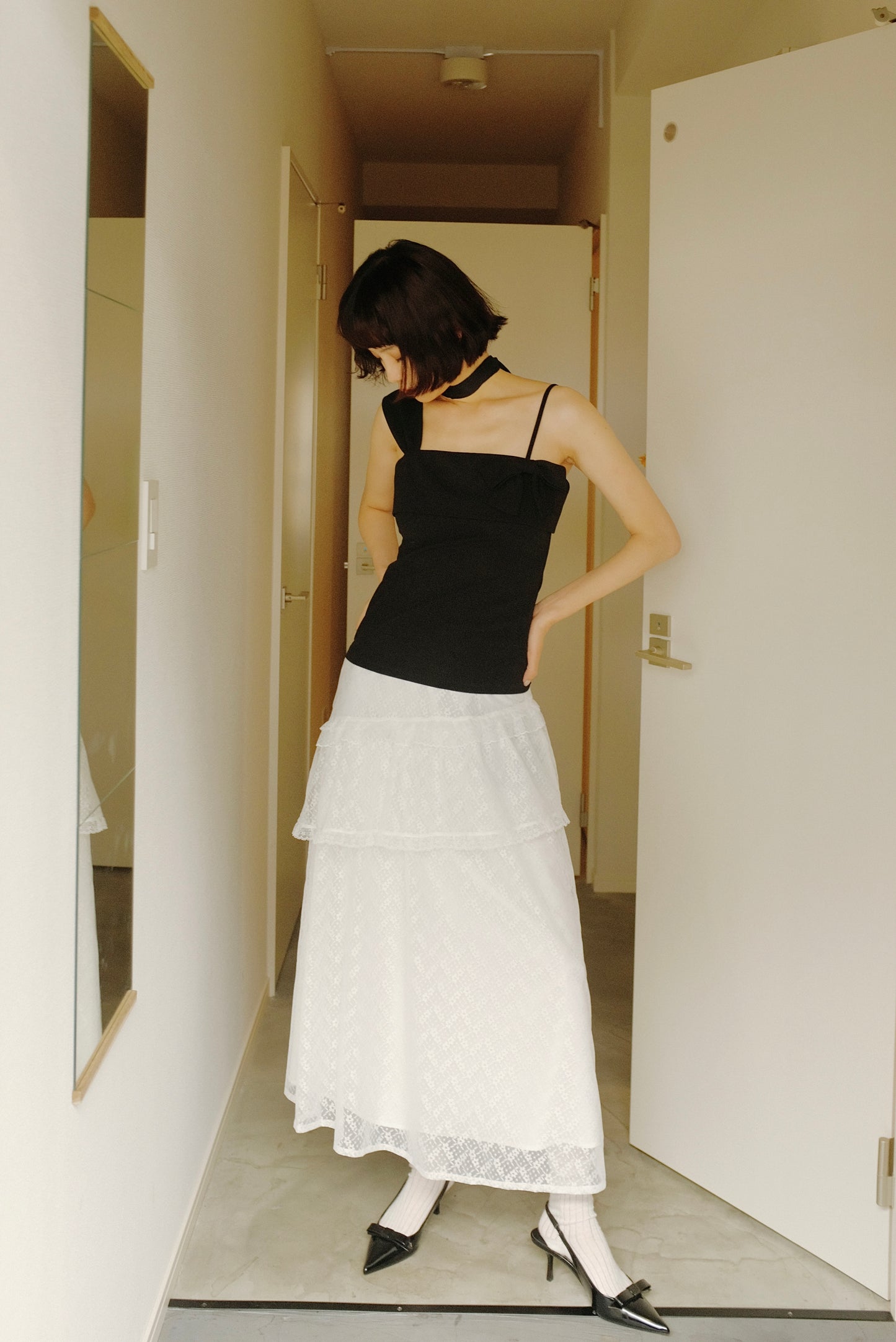 DEERTRIP | Ballet Reverie | Vintage Lace A-line Skirt