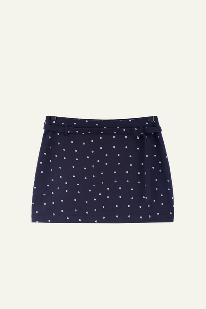 DEERTRIP | Retro Polka | Low-Waist A-line Skirt